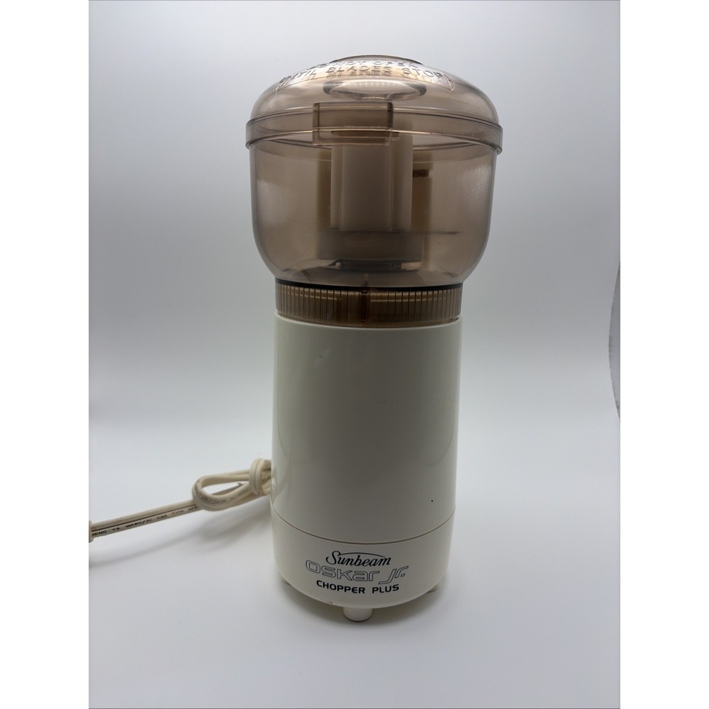 Sunbeam Oskar Jr Chopper Plus Mini Food Processor 14131 White TESTED & WORKING!